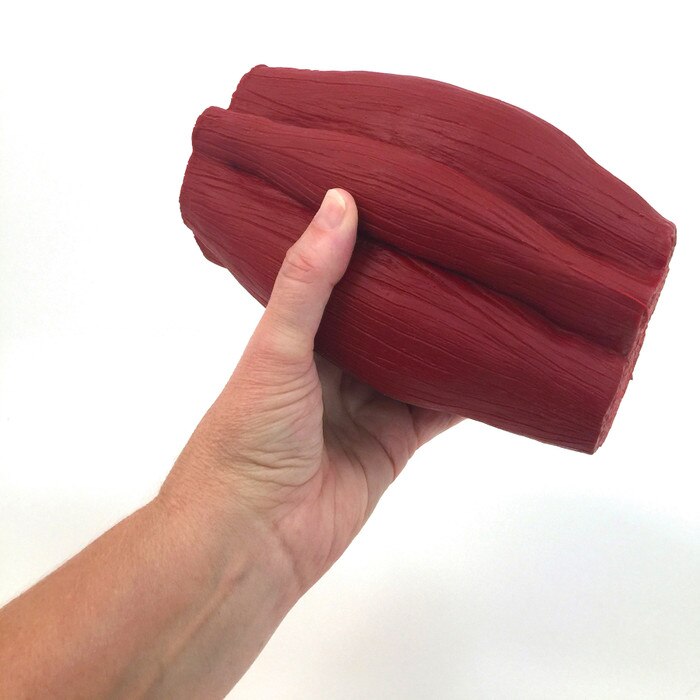 mighty muscle model, 5 pounds of flexed muscle tissue look and feel, held in hand, Health Edco, 26022