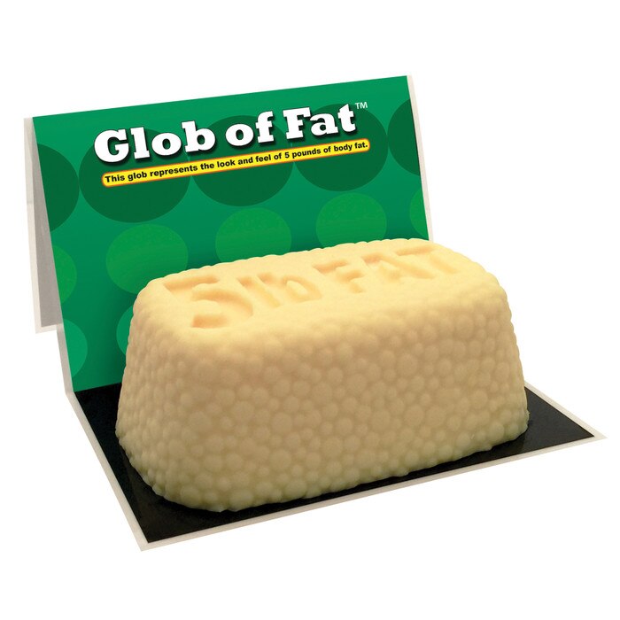 Glob of Fat, 5-pound model by Health Edco for health education, body fat model with lifelike and squishy feel, 26039