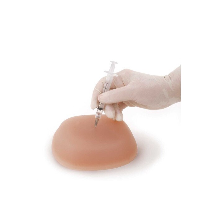 Injection Teaching Model, student education and training, gloved hand practicing injection, intradermal, subcutaneous, intramuscular injections, procedure training, Health Edco, 26200