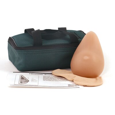Fibrocystic Breast Self-Exam (BSE) model beige color, green carrying case model slipcover instructions, Health Edco, 26505