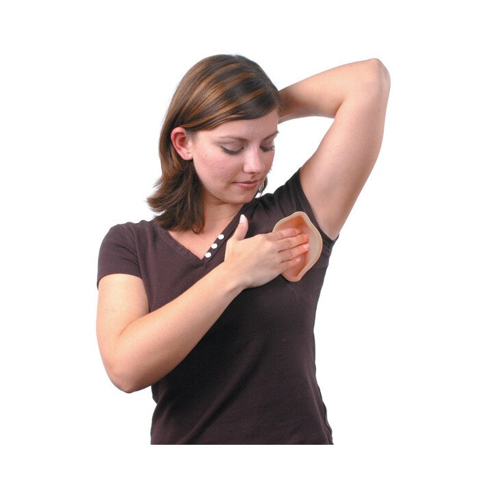 Lymph Node Model, young woman demonstrating model on underarm, Health Edco, 26575