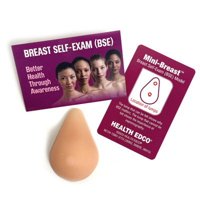 Mini-Breast Model, realistic look and feel, simulates 2 breast lump types, beige color, Health Edco, 26903