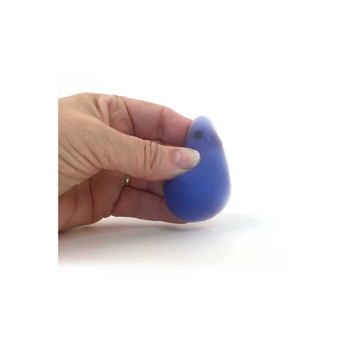 Mini-Breast Model, realistic feel, simulates 2 breast lump types, blue color, hand holding model, Health Edco, 26912