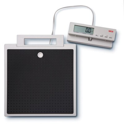 scale with body mass index function, lightweight digital scale with black non-slip surface and remote display can calculate body mass index (BMI), Health Edco, 30252