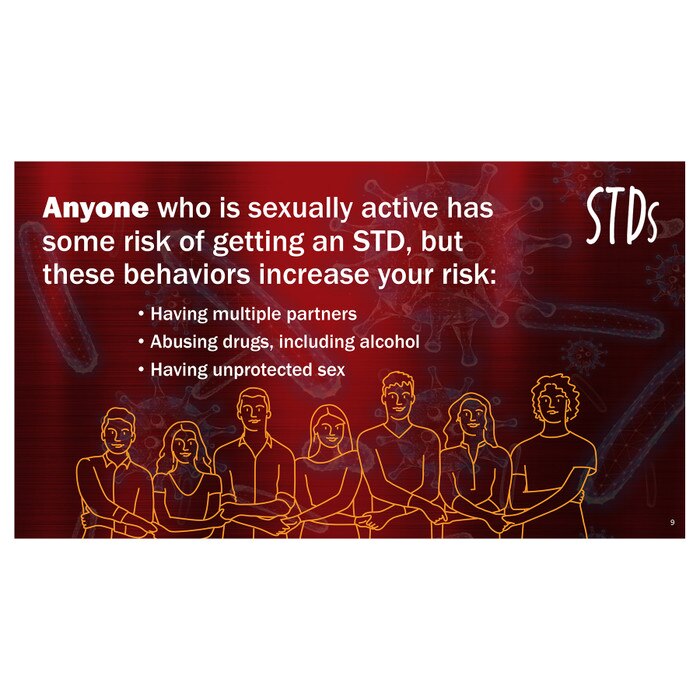 PowerPoint slide from STDs PowerPoint, health and sex education PowerPoint on CD-ROM, Health Edco teaching tools, 30272