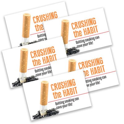 Crushing the Habit Mini Pocket Guide, Health Edco tobacco and smoking education pamphlet for smoking cessation, 37003