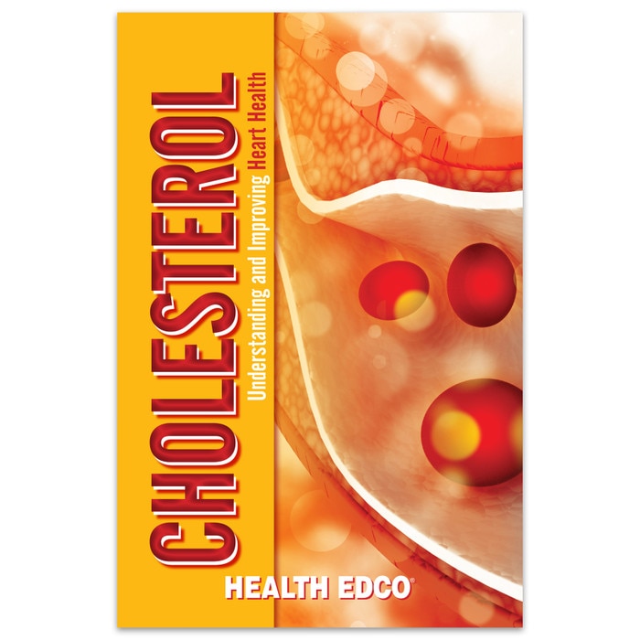 Cholesterol Booklet for health education by Health Edco, 16-page booklet to teach about heart health and cholesterol, 40041