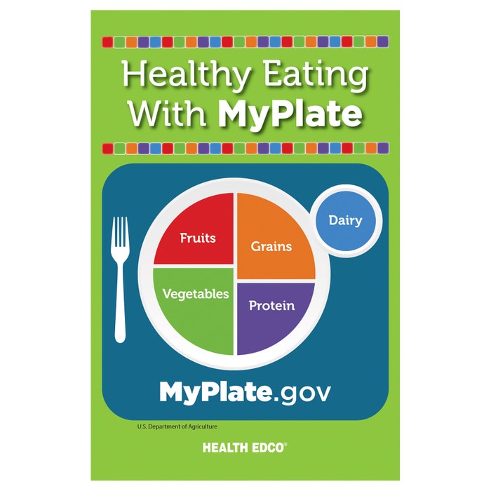 Healthy Eating With MyPlate Booklet for nutrition education by Health Edco, nutrition teaching resource and handout, 40441