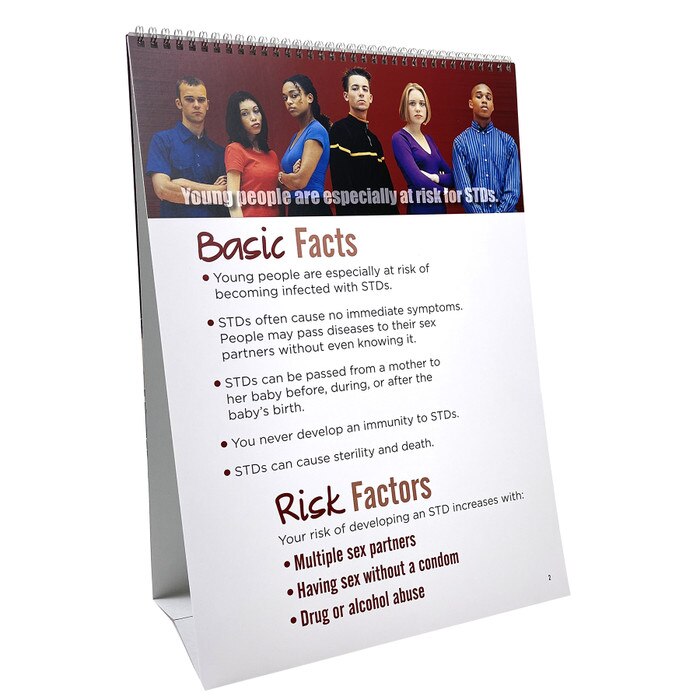 Sexually Transmitted Diseases Flip Chart, health education chart panel 2 on basic facts of STDs and STIs, Health Edco, 43162