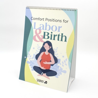 Comfort Positions for Labor & Birth Flip Chart, Childbirth Graphics childbirth education materials and resources, 43324