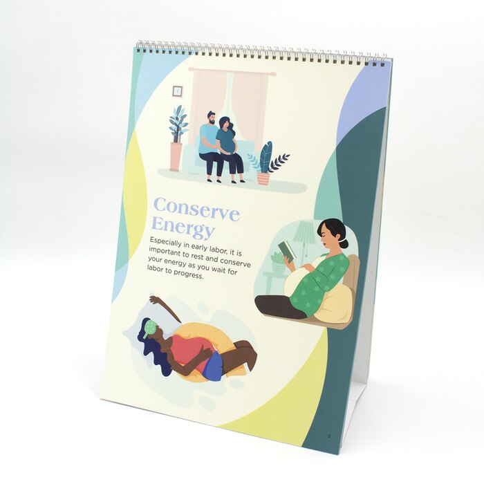 Comfort Positions for Labor & Birth Flip Chart, childbirth education materials and teaching tools, Childbirth Graphics, 43324