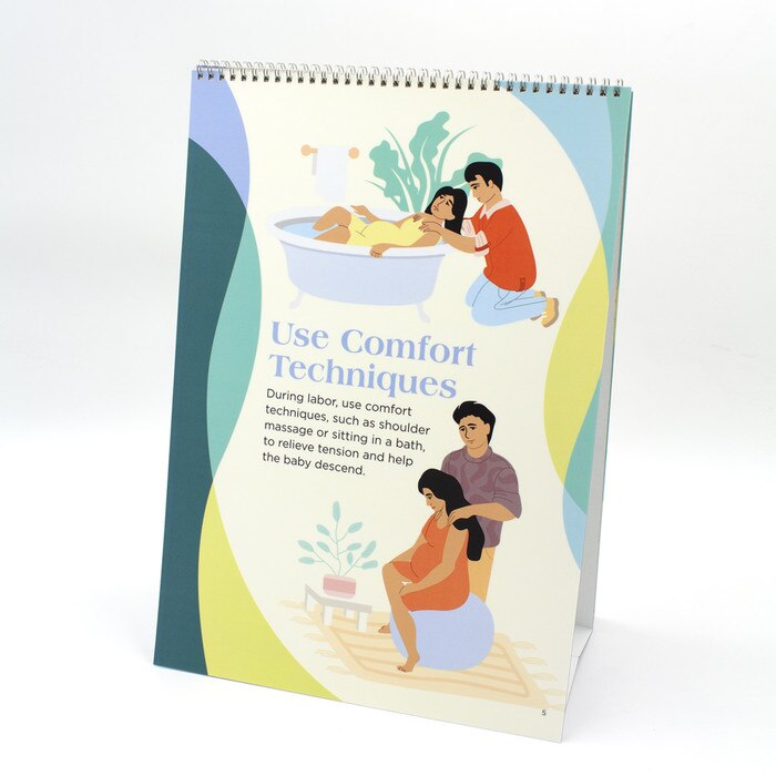 Comfort Positions for Labor & Birth Flip Chart, childbirth education materials and teaching tools, Childbirth Graphics, 43324