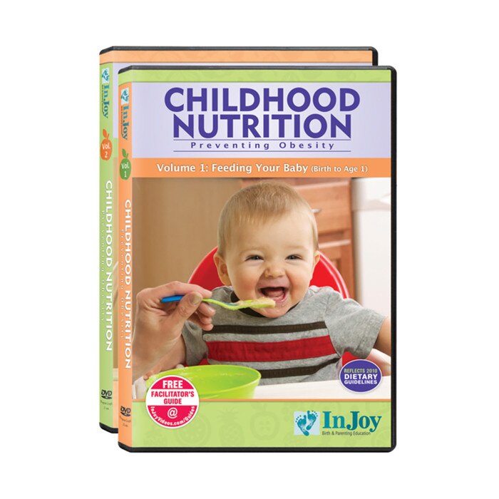 Childhood Nutrition Preventing Obesity 2 volume DVD set birth-age 5 for parents & caregivers, Childbirth Graphics, 48875
