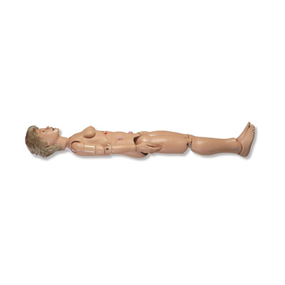 Susie Simon Patient Care Simulator brown with ostomy, 61" hospital doll, Health Edco, 52414