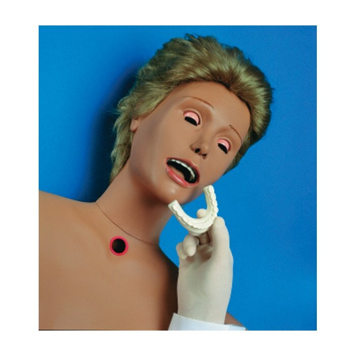 Susie Simon Patient Care Simulator brown with ostomy, 61" hospital doll, Health Edco, 52414