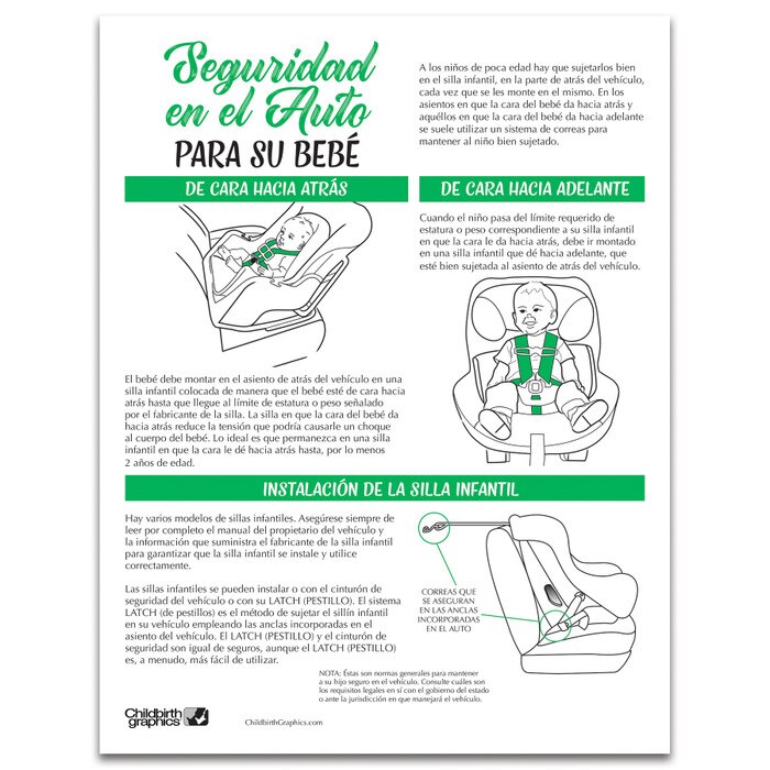 Car Safety for Your Baby Tear Pad from Childbirth Graphics for childbirth and early parenting and teaching, 52528