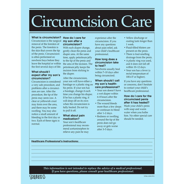 Newborn Circumcision Care Tear Pad Childbirth Graphics