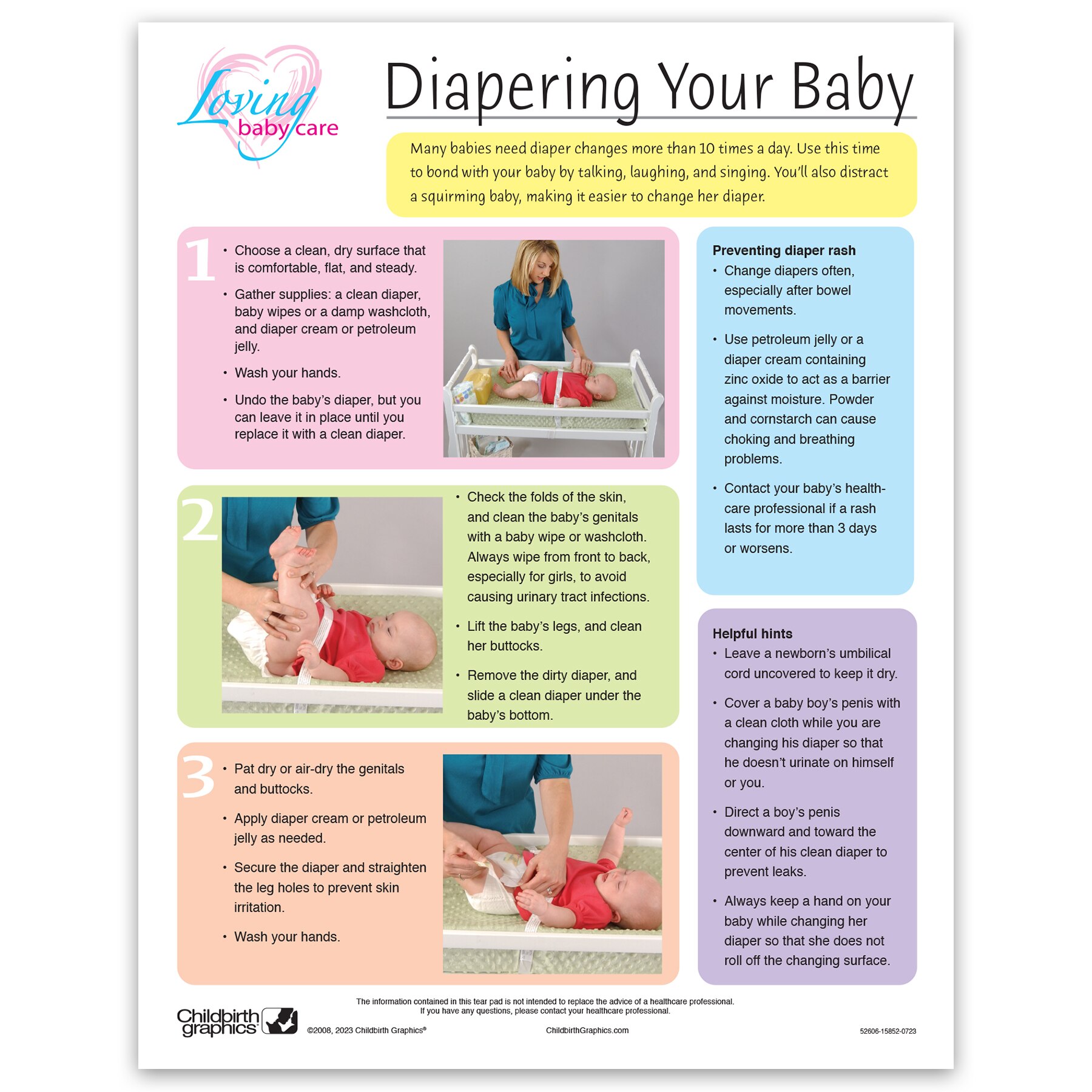 Diapering Procedure Chart