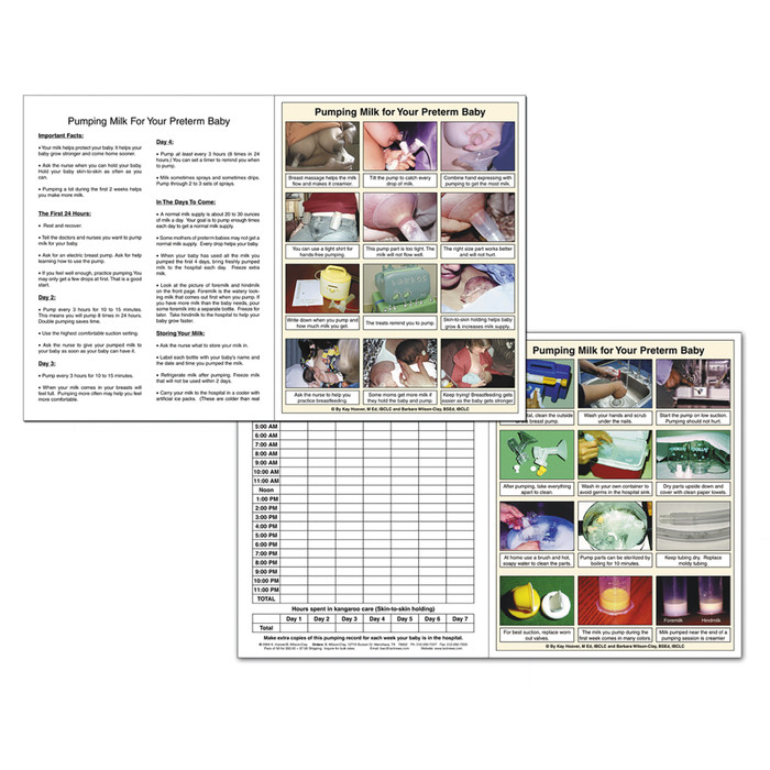 Pumping Milk for Your Preterm Baby full-color tear pad with photos and journal, Childbirth Graphics 52730