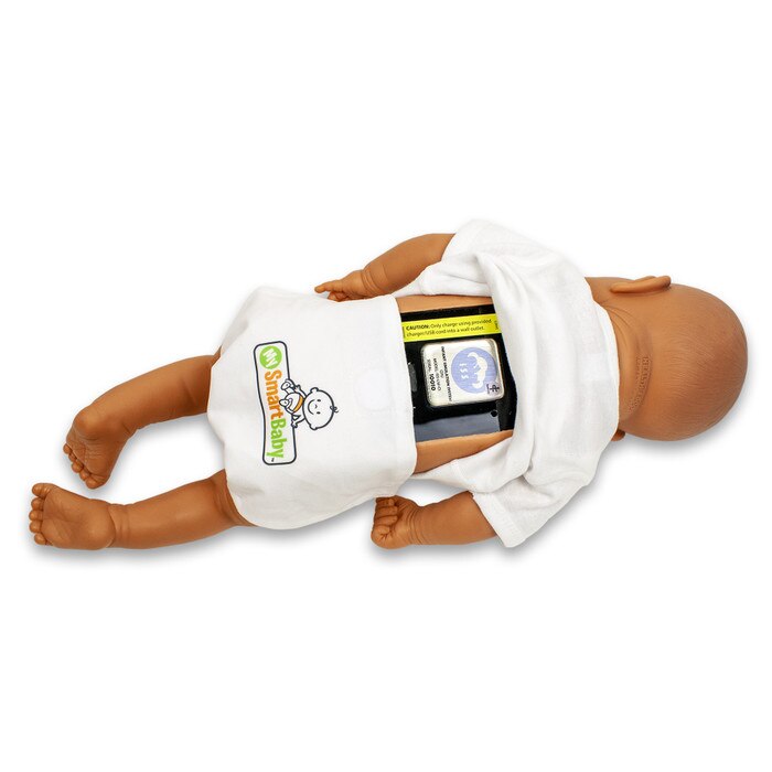 My SmartBaby Infant Simulator, view of health education newborn simulator's CPU to teach newborn care, Health Edco, 53000