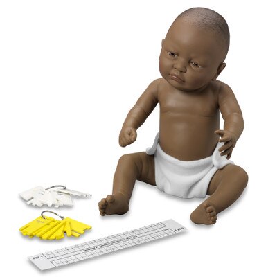 Standard Ready or Not Tot black female with control keys and program teacher correction template, Health Edco, 53602
