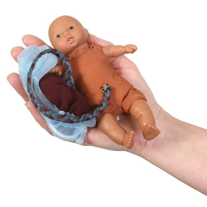 Mini-Model Set for childbirth education by Childbirth Graphics, fetal model with placenta/cord attached held in hand, 53953