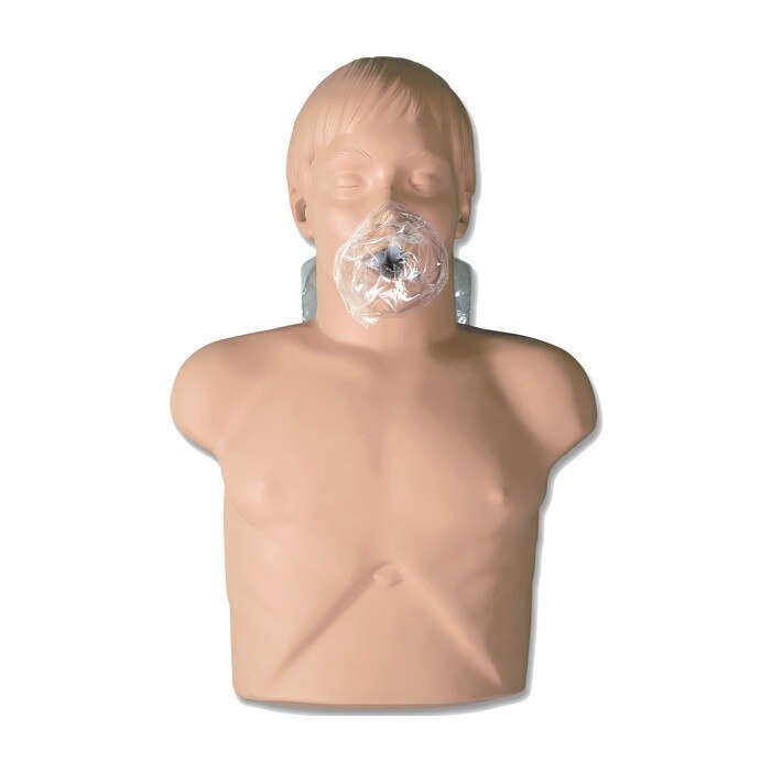 Economy Adult Sani-Manikin for CPR training and health education with face shield over mouth for CPR, Health Edco, 56046