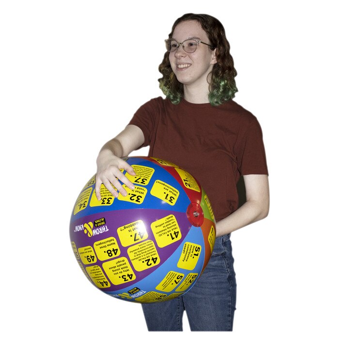 Student with Drugs and Alcohol Throw & Know Ball for drug education and health teaching activity, Health Edco, 78036