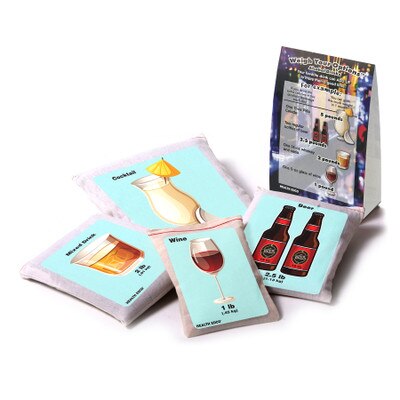 Weigh Your Options Alcohol Drinks Display for health education by Health Edco to explain calories in alcoholic drinks, 78217