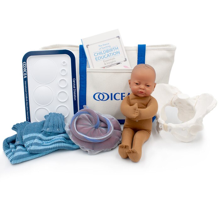ICEA Educator Tool Kit With Brown Fetal Model by Childbirth Graphics, childbirth educator resources and teaching tools, 78831