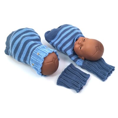 Knitted Uterus Model Set With Brown Fetal Model by Childbirth Graphics, childbirth education materials and resources, 78851