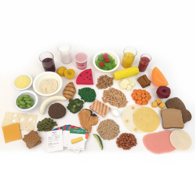 MyPlate Deluxe Faux Foods Package (41), realistic faux food model set for nutrition and health education, Health Edco, 78955