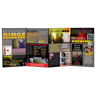 What You Should Know About Binge Drinking alcohol education folding display for health education from Health Edco, 79021
