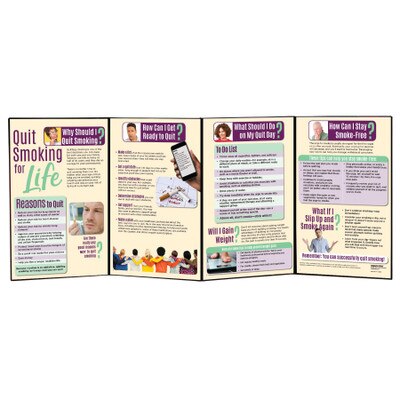 Quit Smoking for Life smoking cessation tobacco education folding display from Health Edco with to quit cigarettes, 79030
