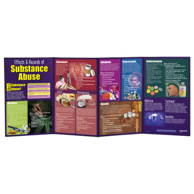 Effects & Hazards of Substance Abuse folding display for health education from Health Edco covering drugs of abuse, 79053