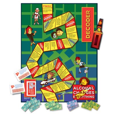 Alcohol Changes Everything Game, health education board game about the dangers of drinking alcohol, Health Edco, 79063