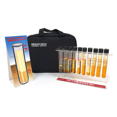 Fat Facts: Saturated and Unsaturated Fat Test Tubes, health and nutrition education test tubes with case, Health Edco, 79125