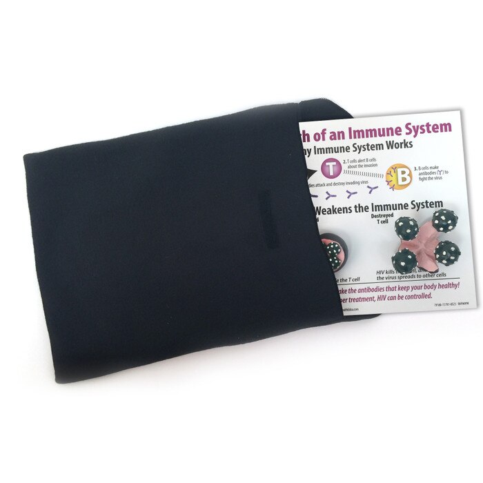 HIV AIDS Death of an Immune System Easel Display for health education from Health Edco placed in protective cover, 79180