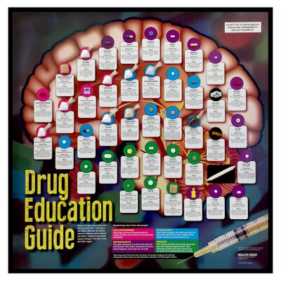 Drug Abuse Education Guide for health and drug abuse education from Health Edco with facimiles of commonly abused drugs, 79236