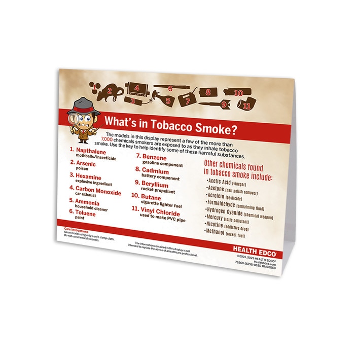 Poisonous Ingredients In Tobacco Smoke Display | Health Edco Poisonous Ingredients In Tobacco Smoke Display | Health Edco
