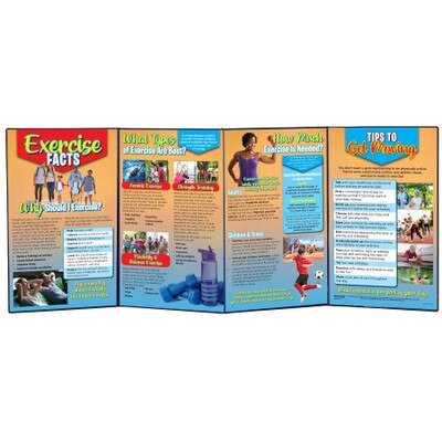 Exercise Facts health education folding display to teach physical activity benefits and recommendations, Health Edco, 79293