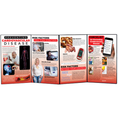 Preventing Cardiovascular Disease Folding Display, heart health education materials and teaching tools, Health Edco 79347