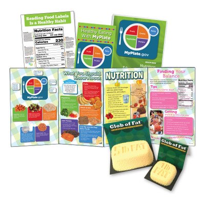 Nutrition Education Guide from Health Edco for health education with fat models and displays with facilitator guide, 79371