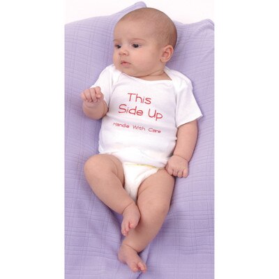 SIDS Infant T-Shirt, infant T-shirt teaching parents to put babies to sleep on their backs, Childbirth Graphics, 79835