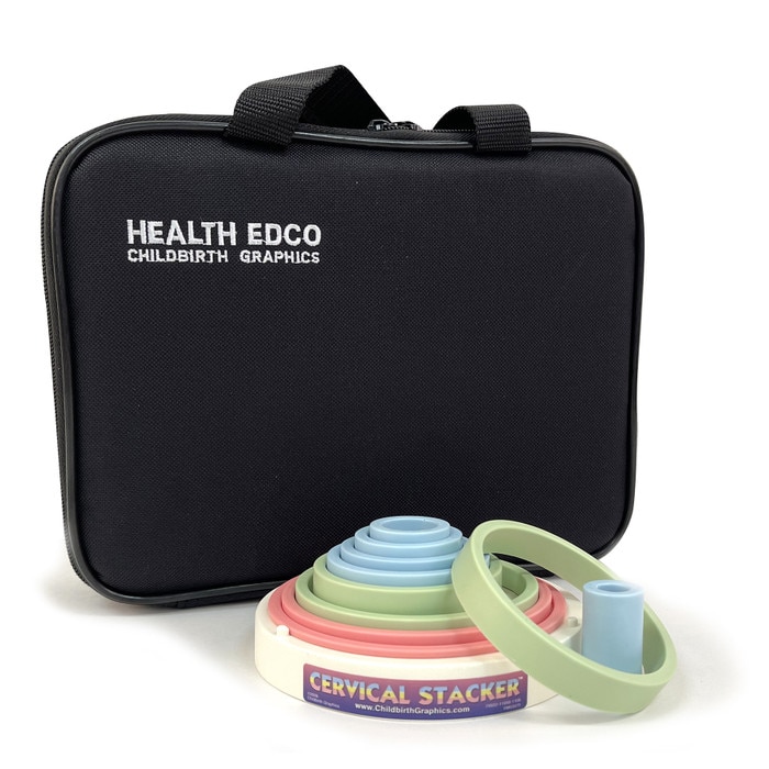 Cervical Stacker Model with Case, childbirth education teaching tool to teach cervical dilation, Childbirth Graphics, 79932
