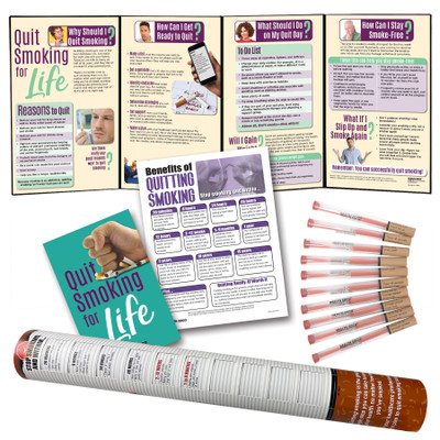 Smoking Cessation Package from Health Edco with health education materials to help smokers quit tobacco and smoking, 79951
