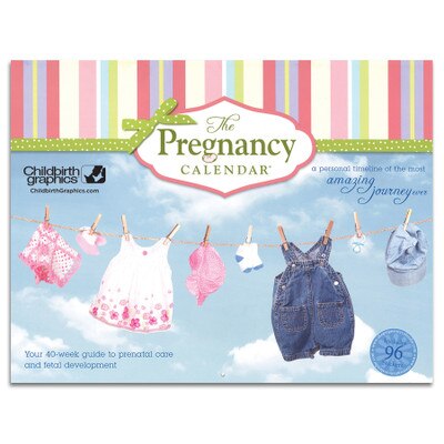 Pregnancy Calendar, childbirth education calendar for expectant moms to track fetal development, Childbirth Graphics, 85779