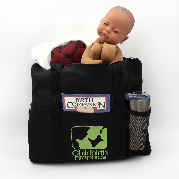 Childbirth Graphics Tote Bag with childbirth education model sets and other childbirth educator teaching tools, 92866