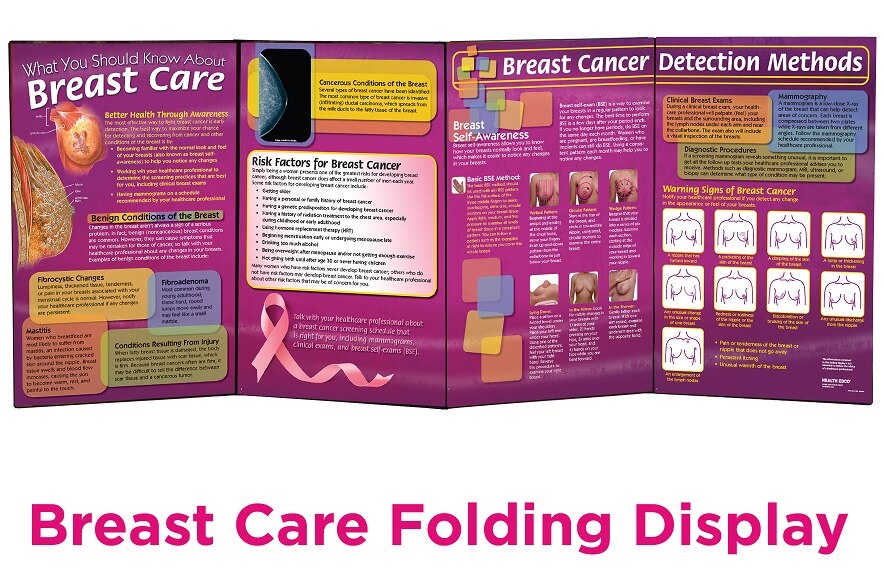 Breast Care Folding Display for women’s health education from Health Edco, 79038