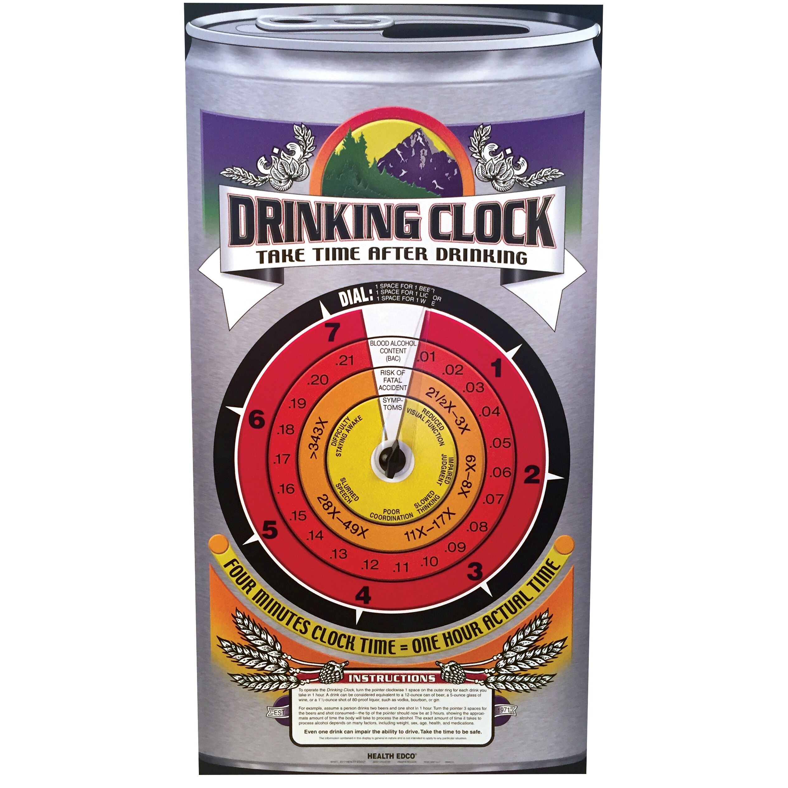 Drinking Clock Action Display from Health Edco